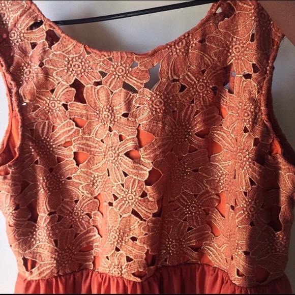 ASOS Curve Orange Maxi Dress - Picture 1 of 4